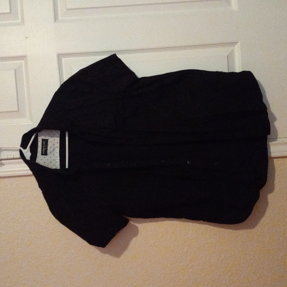 Black Buttoned Down Dress Tee.